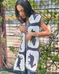 Zoetrope Bunny Scarf in Charcoal Gray - 100% Organic Cotton