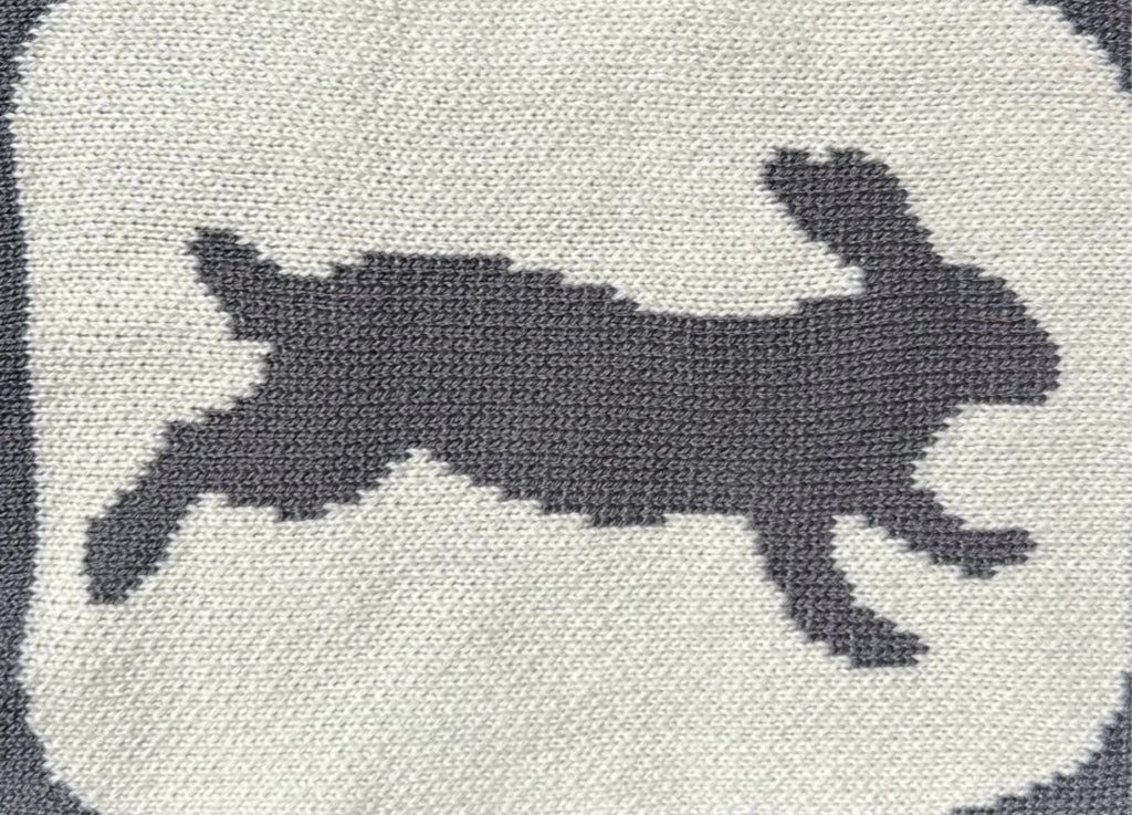 Zoetrope Bunny Scarf in Graphite Gray - Virgin Wool Cashmere Blend